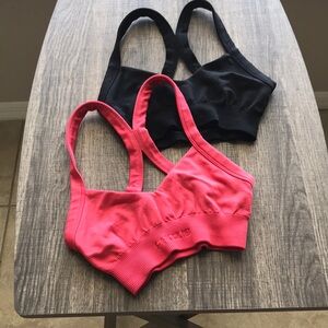 Prozis Vibrant Pink and Classic Black Sports Bras